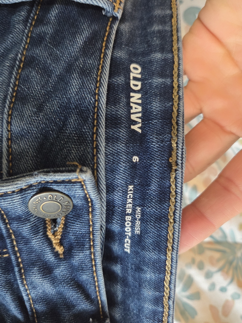 1 Old Navy Women Dark Blue Mid-Rise Kicker Bootcut Jeans 1 Old Navy Power Slim